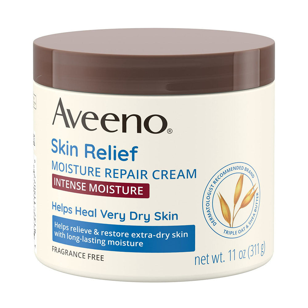 Aveeno Active Naturals Skin Relief Moisture Repair Cream, Fragrance Free, 11 Oz